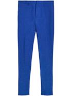 Burberry Soho Fit Linen Trousers - Blue