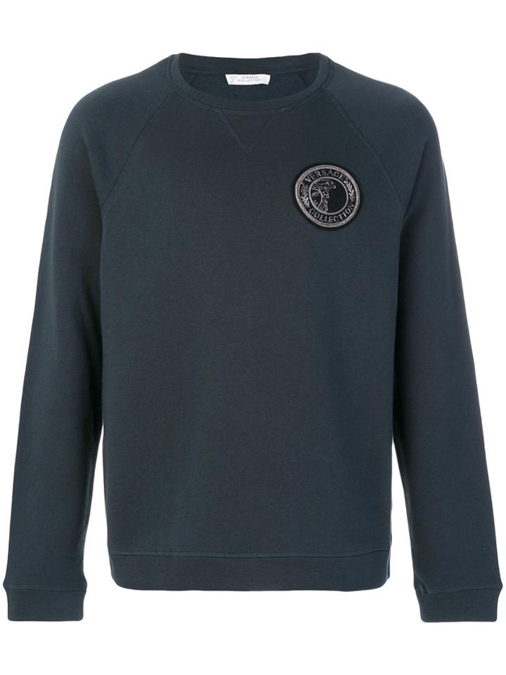 Versace Collection Logo Patch Sweatshirt - Green