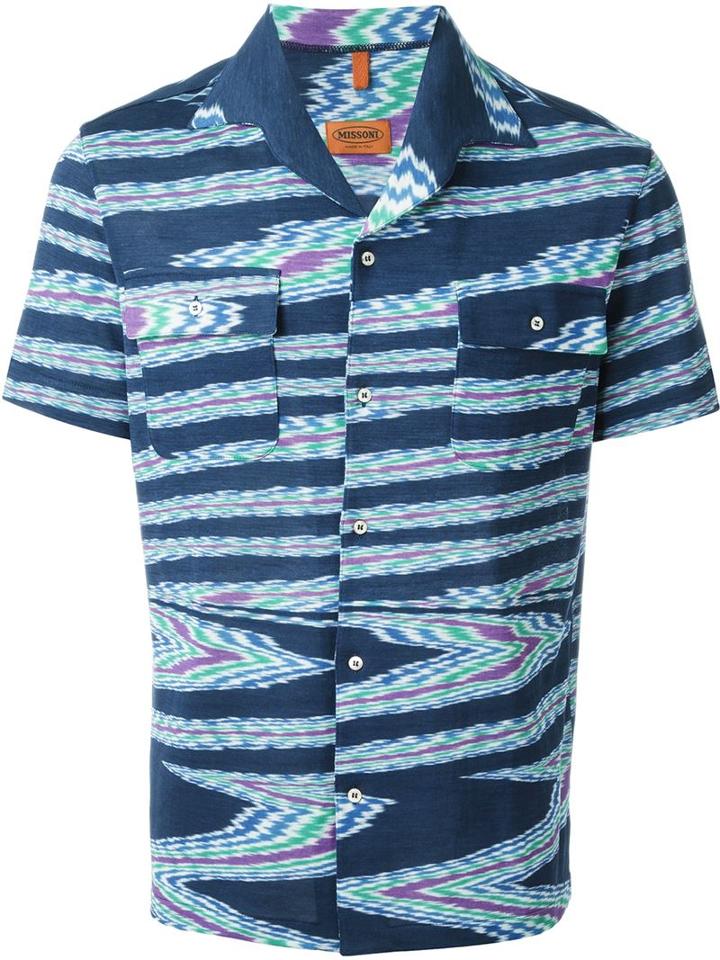 Missoni Shortsleeved Shirt, Men's, Size: 52, Cotton