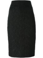 Givenchy Floral Lace Skirt, Women's, Size: 36, Black, Polyester/polyamide/spandex/elastane/silk
