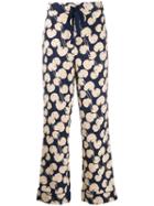 Diane Von Furstenberg Leaf Kimono Trousers - Blue
