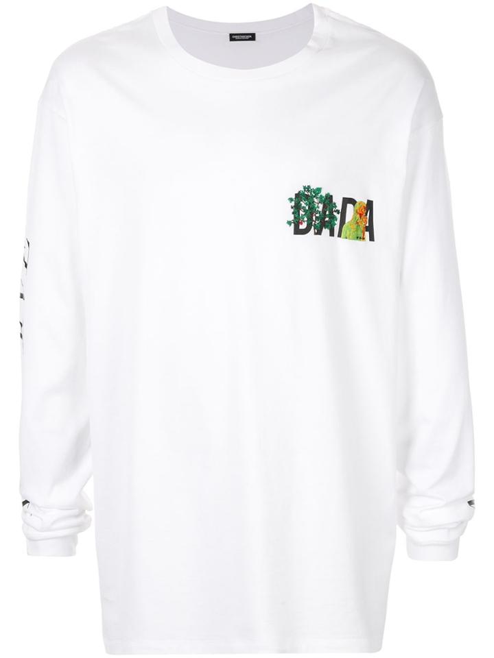 Christian Dada Dada Logo Print Jersey Top - White