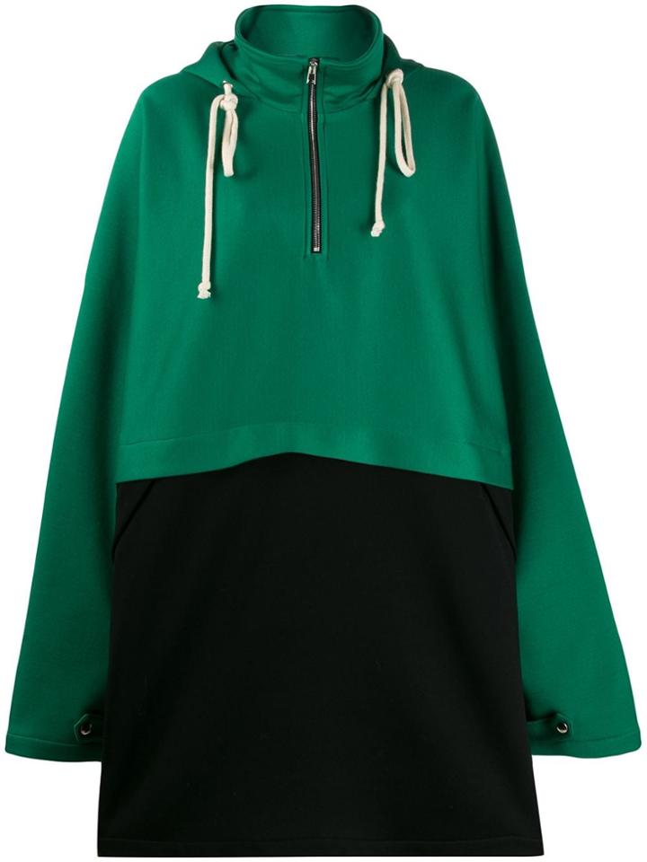 Plan C Contrast Oversized Jacket - Green