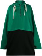 Plan C Contrast Oversized Jacket - Green