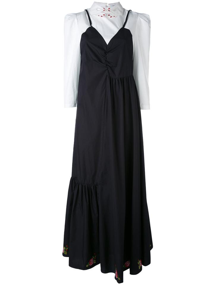 Vivetta Layered Effect Shirt Dress - Black