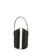 Valextra Contrast Stripe Clutch - Black