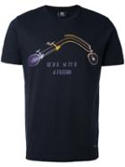 Ps By Paul Smith - 'ride With' Print T-shirt - Men - Cotton - Xl, Blue, Cotton
