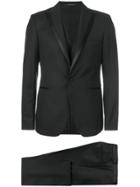 Tagliatore Satin Trimmed Suit - Black