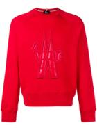 Moncler Grenoble Quilted Logo Sweatshirt - Red