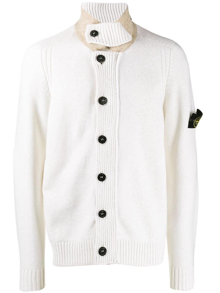 Stone Island Button-down Cardigan - White