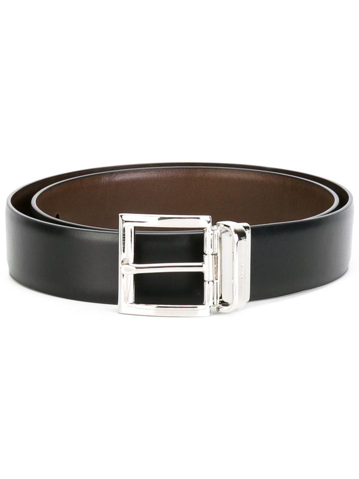 Prada Classic Belt, Men's, Size: 105, Brown, Calf Leather