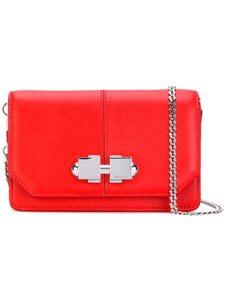 Carven Chain Strap Shoulder Bag, Women's, Red, Leather