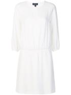 Emporio Armani Keyhole-detail Gathered Mini Dress - White