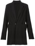 Ma+ Long Blazer, Men's, Size: 48, Black, Cotton/linen/flax/spandex/elastane