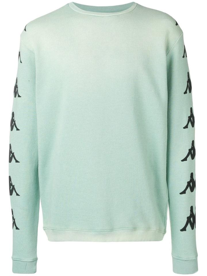 Paura Sleeve Logo Print Sweatshirt - Green