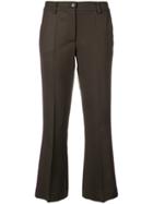 P.a.r.o.s.h. Cropped Flared Trousers - Brown