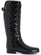 Hunter Quilted Knee-high Boots - Black