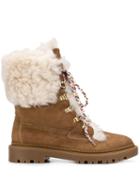 Casadei Shearling Tall Boots - Brown