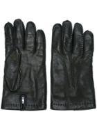 Ami Alexandre Mattiussi Leather Gloves, Men's, Size: Medium, Black, Leather