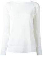 Cruciani - Boat Neck Jumper - Women - Viscose - 44, White, Viscose