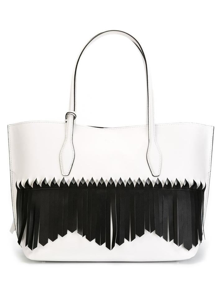 Tod's Fringed 'joy' Tote, Women's, White