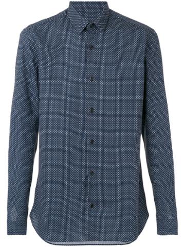 Z Zegna - Polka-dot Shirt - Men - Cotton - L, Blue, Cotton