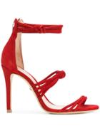 Schutz Strappy Knotted Sandals - Red