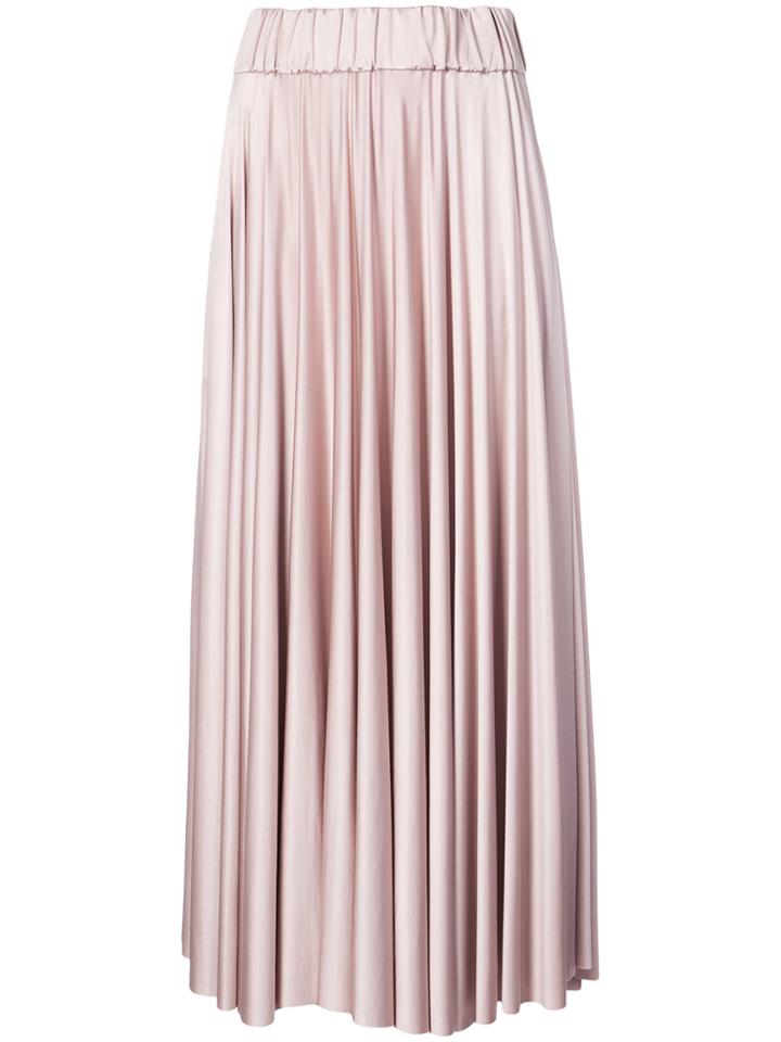 Co Long Pleated Skirt - Pink & Purple