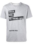 Martine Rose 'race Age No' T-shirt, Adult Unisex, Size: Large, Grey, Cotton