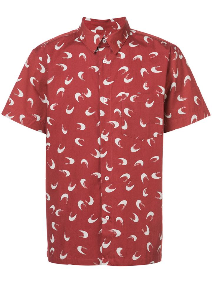 A.p.c. Printed Short Sleeved Shirt - Red