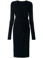 Tom Ford Knot Detail Midi Dress - Black