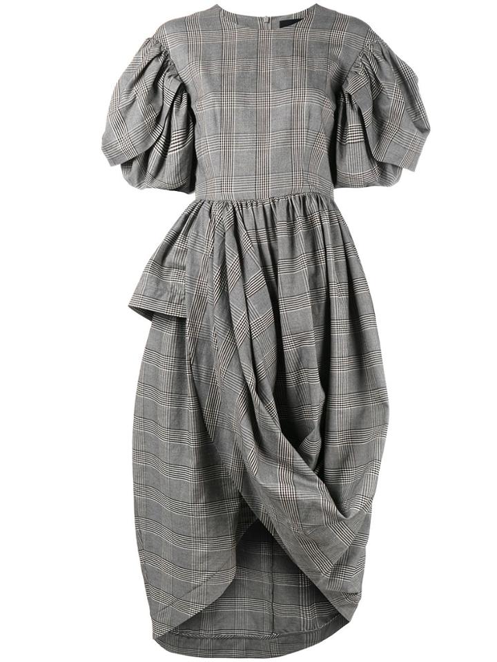 Simone Rocha Prince Of Wales Checked Dress - Grey