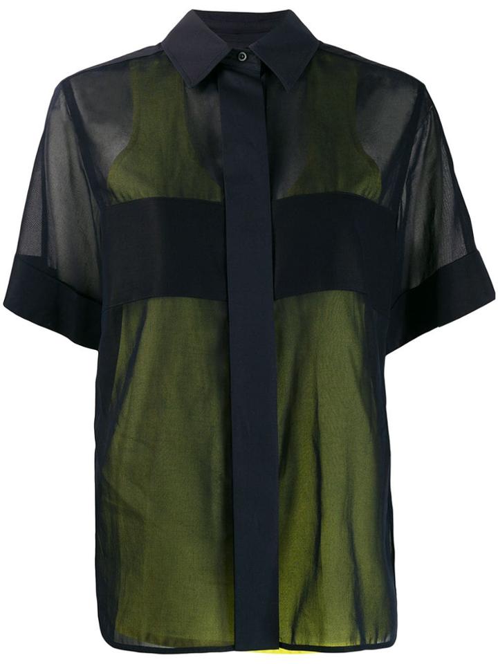 Sportmax Contrast Layer Shirt - Blue