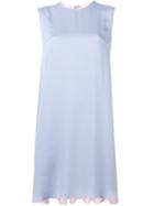 Roksanda Rear Ruffled Detail Dress, Women's, Size: 8, Pink/purple, Silk/viscose/acetate
