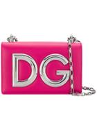 Dolce & Gabbana Logo Plaque Clutch Bag - Pink & Purple