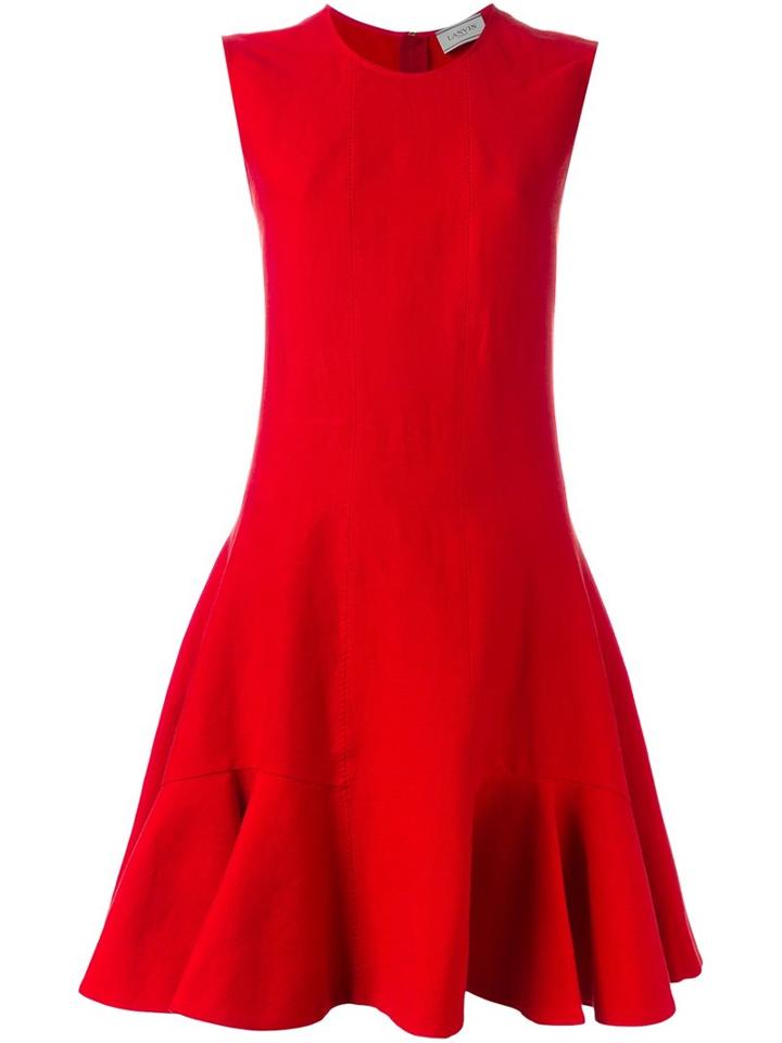 Lanvin Flounce Hem Dress