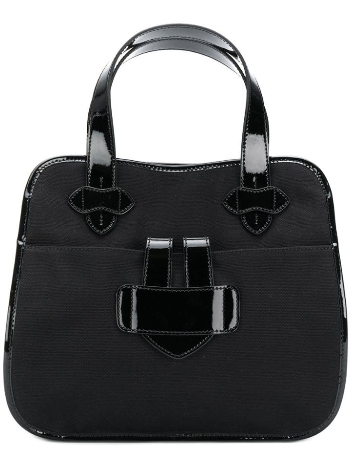 Tila March Zelig Medium Contrast Trim Tote - Black
