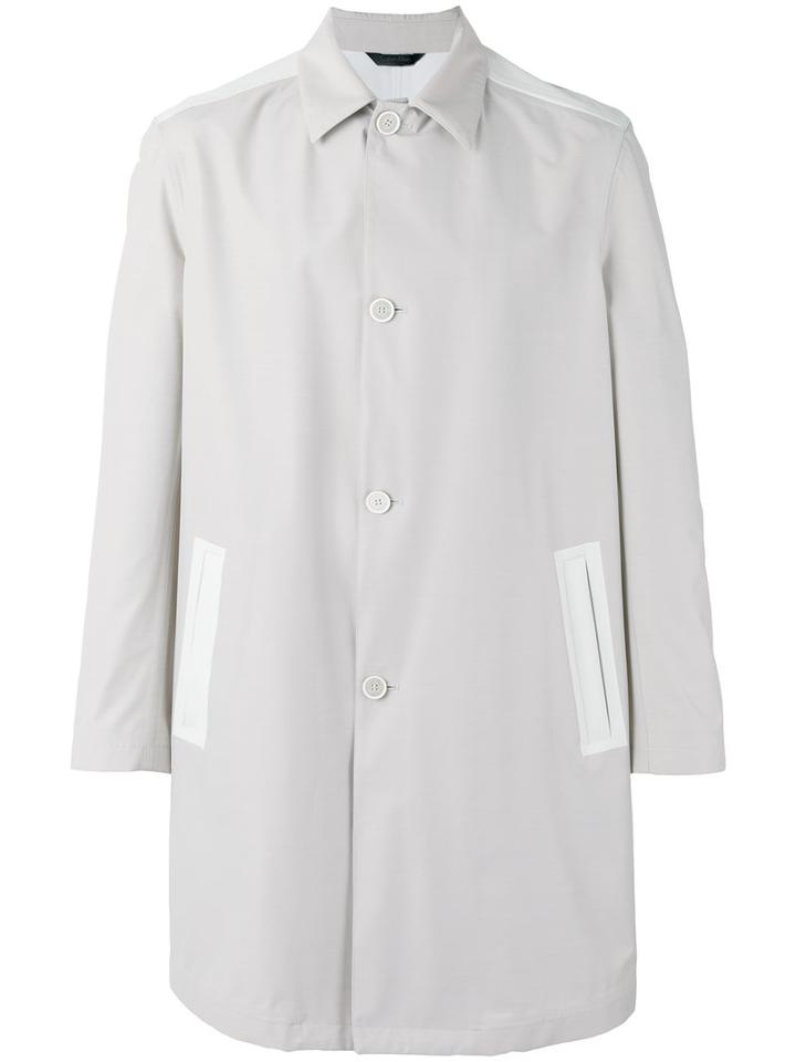 Calvin Klein Collection Pennsylvania Coat, Men's, Size: 48, Nude/neutrals, Nylon/wool