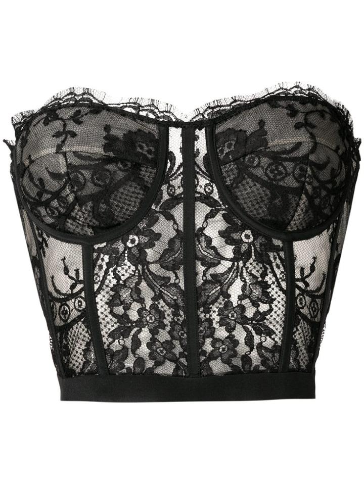 Alexander Mcqueen Strapless Top - Black