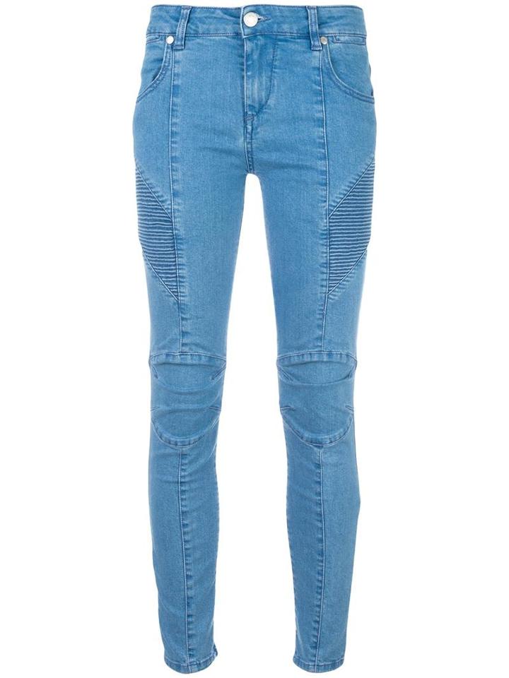 Pierre Balmain Biker Jeans, Women's, Size: 25, Blue, Cotton/spandex/elastane