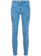 Pierre Balmain Biker Jeans, Women's, Size: 25, Blue, Cotton/spandex/elastane