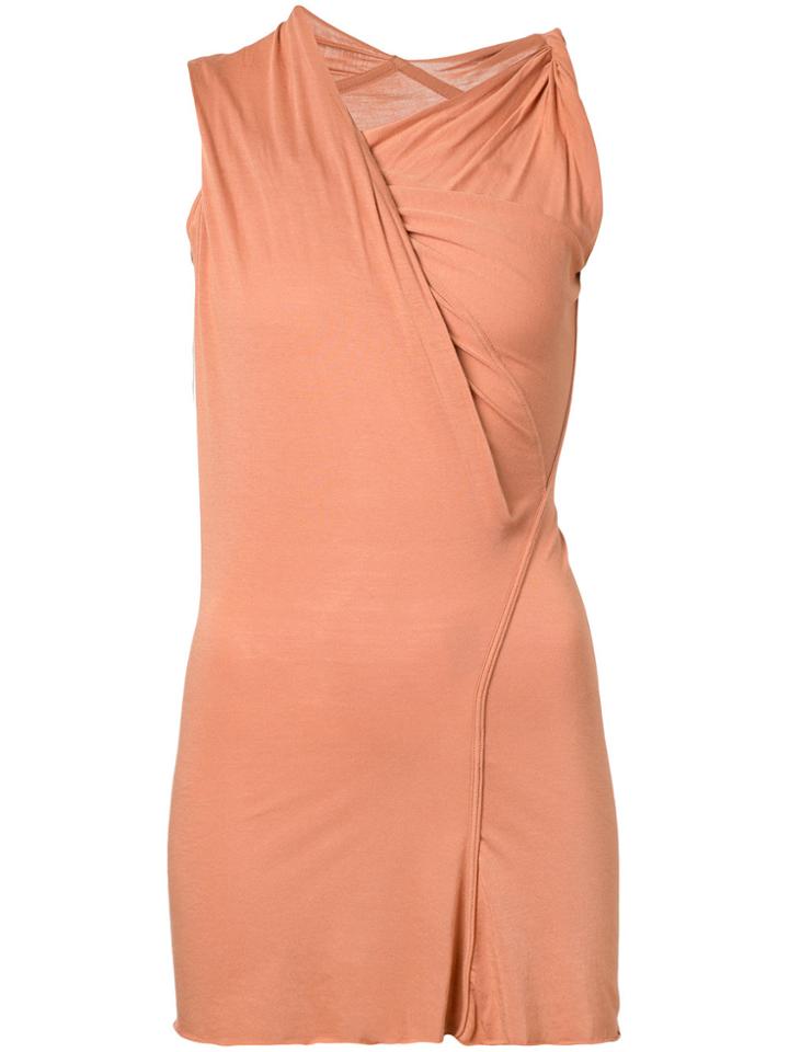 Rick Owens Lilies Ruched Wrap Top - Yellow & Orange