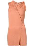 Rick Owens Lilies Ruched Wrap Top - Yellow & Orange