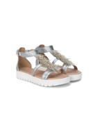 Florens Bead Fringed Sandals - Metallic
