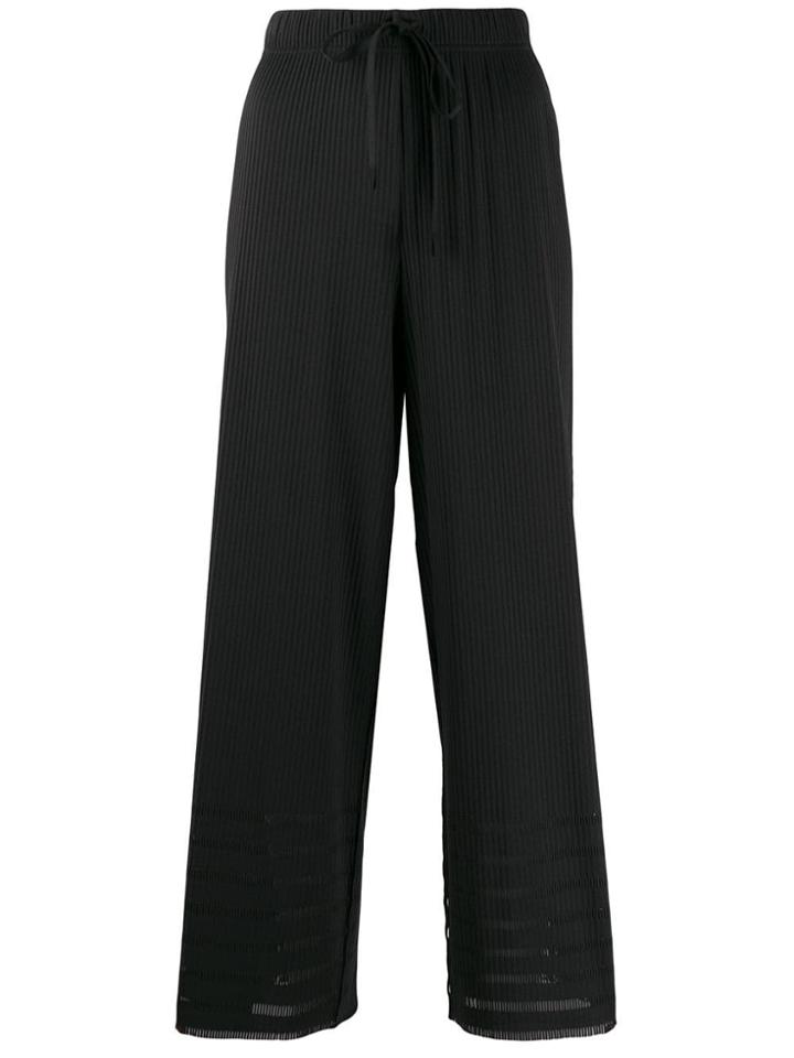 Pleats Please By Issey Miyake Micro-pleated Trousers - Black