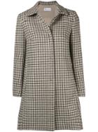 Red Valentino Single-breasted Checked Coat - Brown