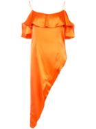 Christian Siriano Cold Shoulder Asymmetric Top - Yellow & Orange