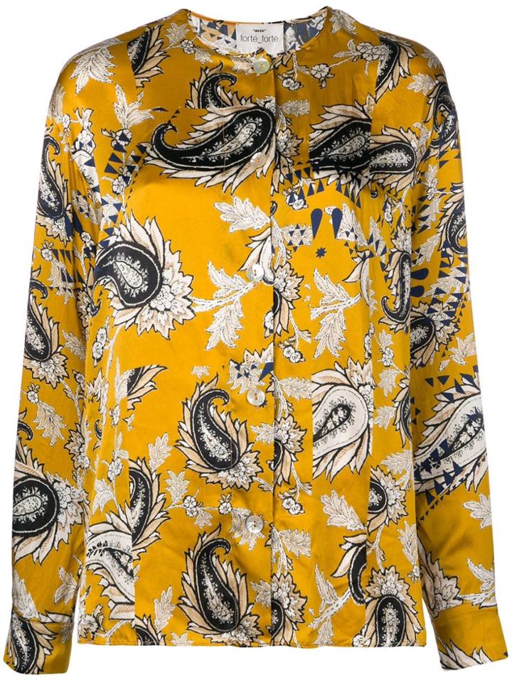 Forte Forte Floral Print Blouse - Yellow & Orange