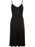 Reformation Ribbed Fitted Dress - Black