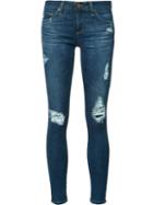 Ag Jeans Ripped Cropped Jeans, Women's, Size: 26, Blue, Cotton/polyurethane